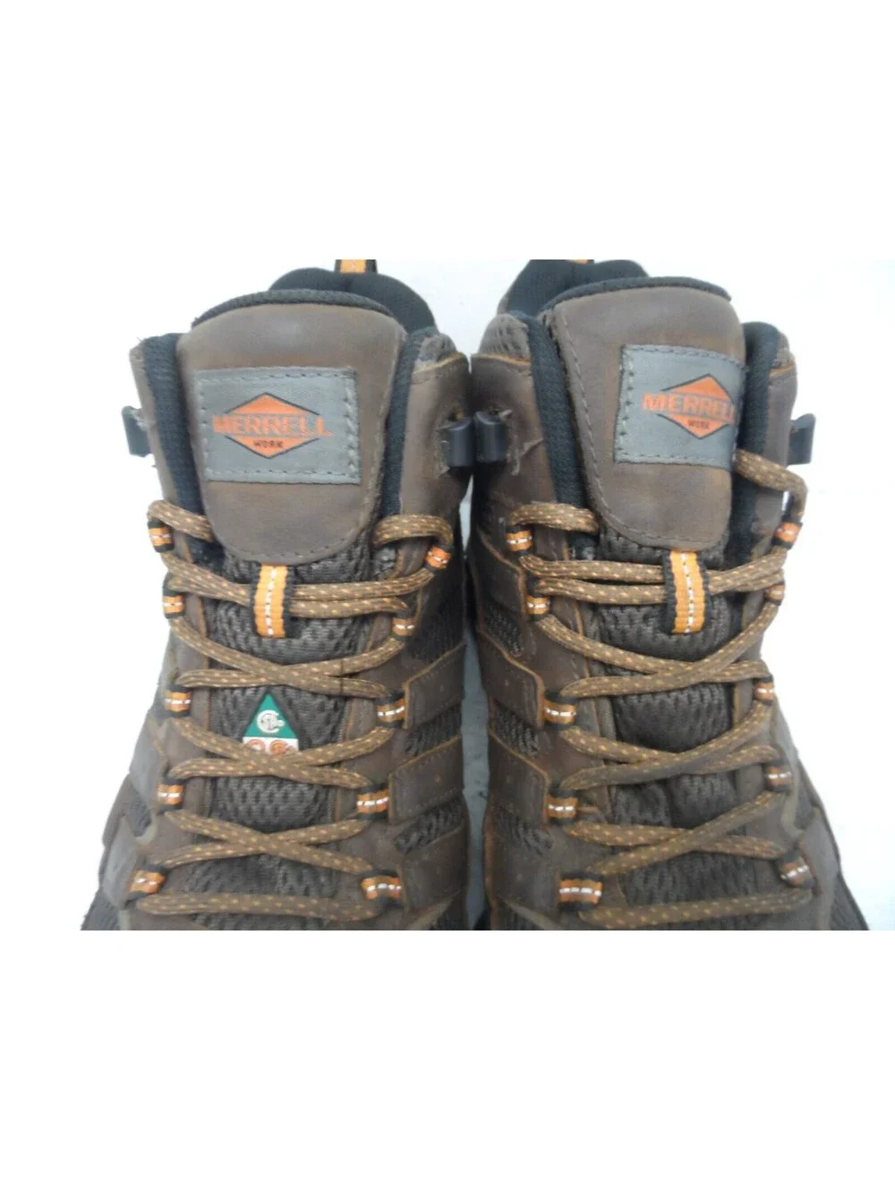 MERRELL Mens MOAB 2 VERTEX MID WATERPROOF Comp Toe Work Boots J19483W Brown 8W